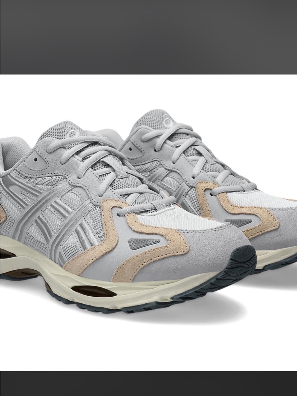 Asics Women's Light Gray & Tan Mesh Sneakers